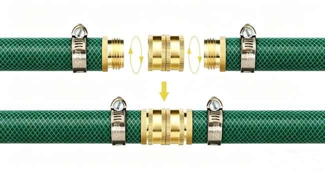 Heavy Duty Aluminum Alloy Hose Coupler Kit with 4 Rubber Washers