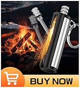 Lafagiet Pack of 5 Permanent Match Lighter, Wateproof, Keychain Matches Lighters for Candle, Surv...