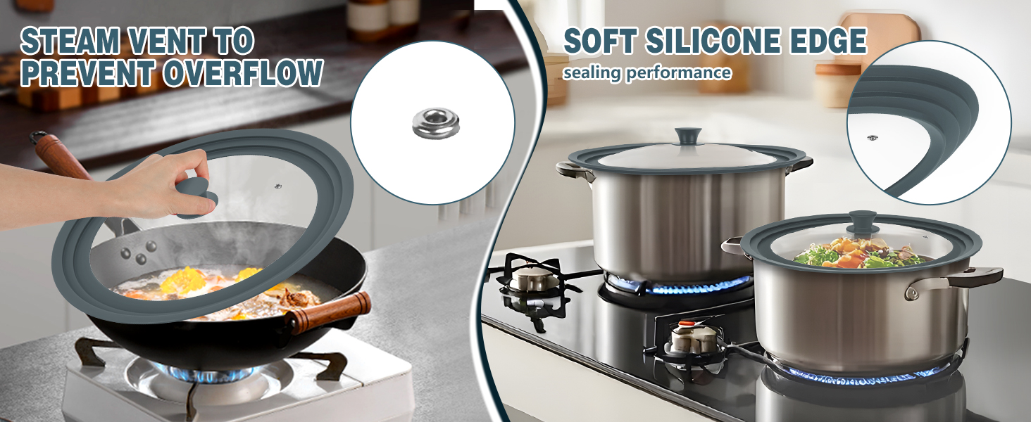 Silicone pot lid