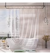 AmazerBath Shower Curtain Liner, 100% EVA Clear Heavy Duty Shower Liner, 72x72 Luxury Plastic Wei...