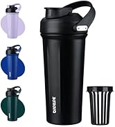 BJPKPK 25 oz Insulated Protein Shaker Bottle with Handle, Stainless Steel Tumbler for Protein Mix...