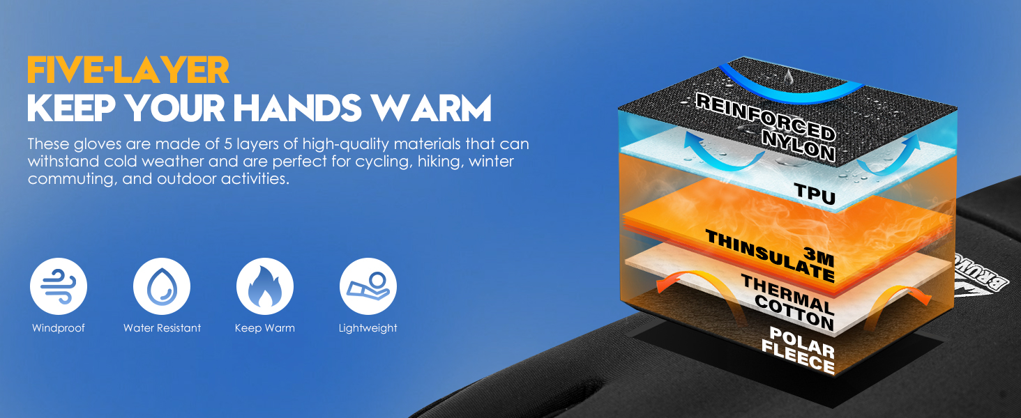Wrap your hands in our 5-layer thermal fortress – Feel the warmth, own the cold.