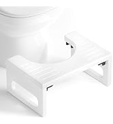 AmazerBath Bamboo Toilet Stool, 7 Inches Foldable Squatting Potty Stools for Adults, Non-Slip Poo...