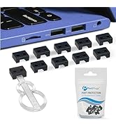 PortPlugs USB-A Port Blockers (10-Pack) Key Lock USB Security - Removable Type-A Locks for PC, La...