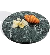 Koville Indian Marble Cutting Board for Kitchen, 16" Round Hand Crafted Marble Slab for Cheese, C...