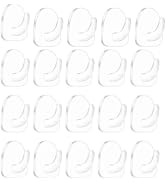 20 Pcs Clear Adhesive Wall Hooks for Hanging, Small Plastic Sticky Hooks, Transparent Acrylic Sti...