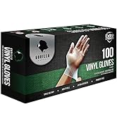 Gorilla Supply Disposable Heavy Duty Vinyl Gloves Latex & Powder Free 4mil, BPA Free Food Safe, 1...