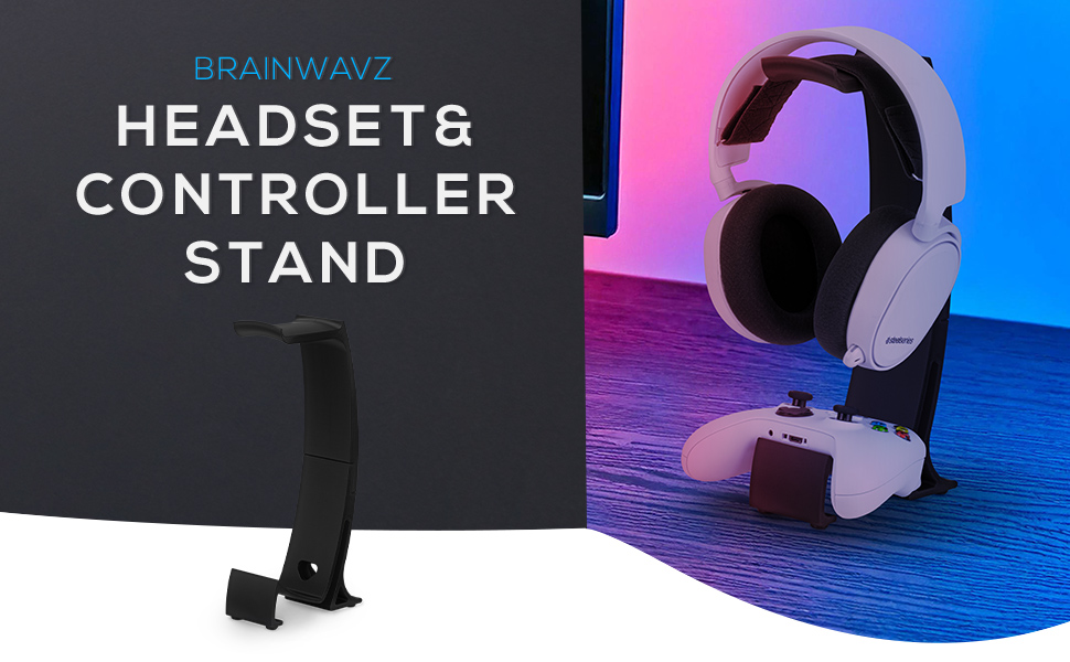 Desktop Headphone Stand with Controller Holder Suitable for Headsets & PS5, XBOX, SWITCH & Gamepads