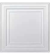 Art3d PVC Ceiling Tiles, 2'x2' Plastic Sheet in White (12-Pack)