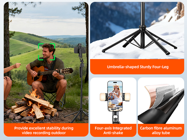 face tracking tripod for iphone with light