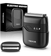 VIKICON Electric Foil Shavers for Men, Compact Travel Face Shaver, Mini Razor for Shaving Face, ...