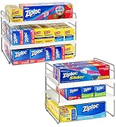 2 Pack Pantry Organization and Storage, Expandable Foil and Plastic Wrap Organizer, Adjustable Ki...
