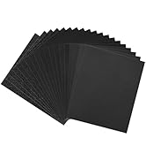 Shineboc Sandpaper Assortment, 18 Sheets, 9 x 11 Inch Wet Dry Sand Paper, 120/180/240/320/400/600...