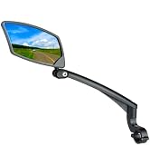 BriskMore 2022 New Handlebar Bike Mirror, Scratch Resistant Glass Lens, Ajustable And Rotatable S...