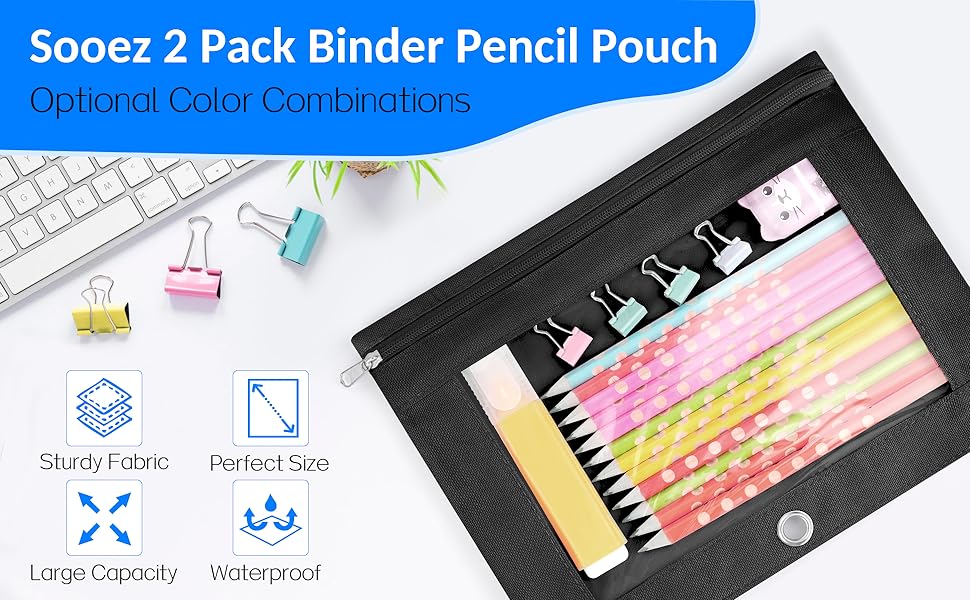 pencil pouch for 3 ring binder