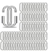 100PCS 2.36 Inches Sliver Quick Links, M6 Screw Chain Links Heavy Duty Chain Links, 1/4" Galvaniz...