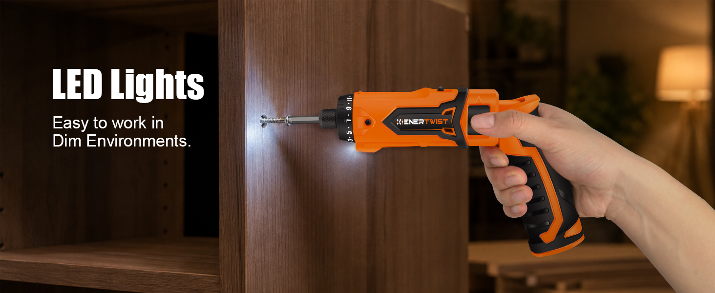 8V Cordless Electric Screwdriver Set with 1Hr Fast Rechargeable
