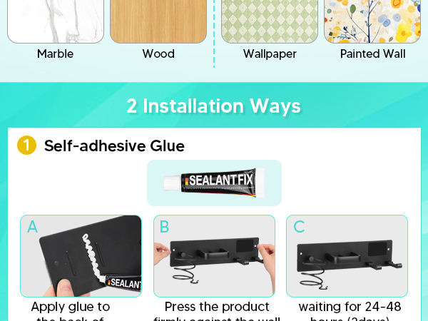 Hair Tool Organizer Wall Mount (Hook)