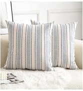 Cethom Decorative Boho Throw Pillow Covers, Farmhouse Textured Pillow Case, 18 x 18 Inch Set of 2...