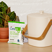 CeraVe Hydrating Makeup Removing Plant-Based Wipes How to Compost