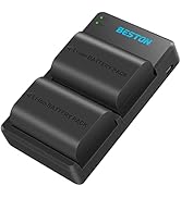 BESTON 2-Pack LP-E6 LP-E6N Battery and Charger for Canon EOS R 6D 7D 60D 70D 80D 90D, 5D Mark II ...