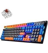 iRocks K74R Wireless RGB Mechanical Keyboard, Hot-Swappable Brown Switches | Illuminated Floating...