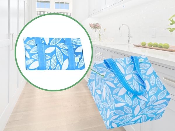 reusable bags with handles, grocery cart bags, nanobag, grocery tote, shopping cart bags