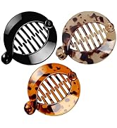 3 Pieces Banana Hair Clips Small Banana Hair Combs Fishtail Hair Clip Side Comb Round Ponytail Ho...