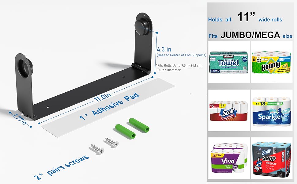 Jumbo paper towel holders