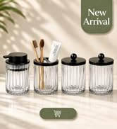 Clear Glass Bathroom Accessories Set