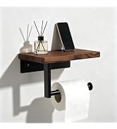 Vanloory Toilet Paper Holder with Shelf, Thicken Metal Wall Mounted Toilet Roll Holders for Bathr...