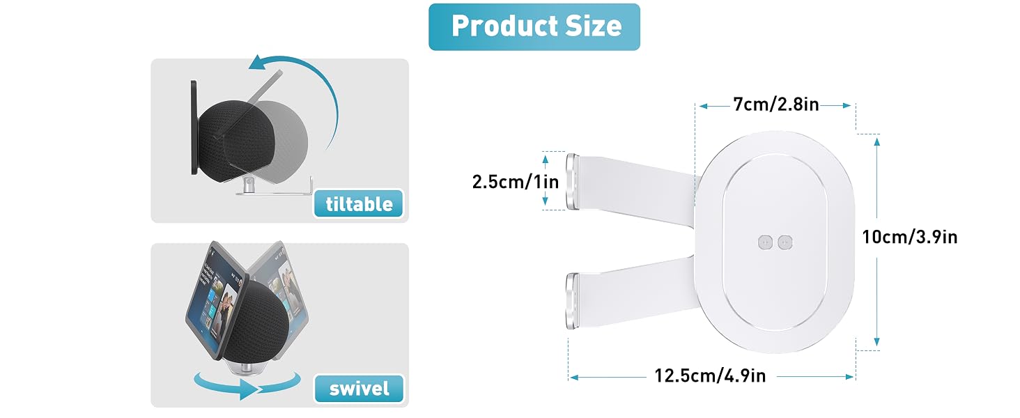 W11-3 Silver Echo show 8 & 11 wall mount-3