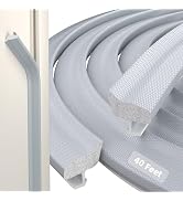 ESUFEIR 40Feet Door Weather Stripping Door Seal Strip,Kerf Weather Stripping Sound Proof Door Str...