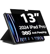 360° Privacy Screen Protector for iPad Pro 13 inch M4 7th Generation, iPad Pro 13 Inch 2024 Priva...