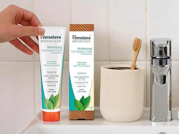 toothpaste in bathroom