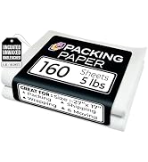 Economy Pack White Bulk Packing Paper | Newsprint Paper | 160 sheets | 27" x 17" | 5 lb | Sheets ...
