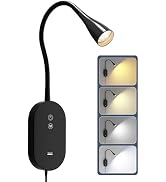 TOPMB Wall Reading Lights for Book in Bed, Reading Lamp with 4 Color Modes 5 Dimmable, CRI 95+ Re...