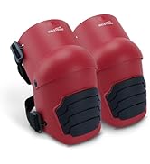 MELOTOUGH Knee Pads for Work,Construction,Flooring,Gardening-Comfortable and Flexible(Red)