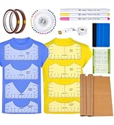 18Pcs Sublimation Accessories, Tshirt Ruler Guide Vinyl Alignment Tool, Heat Press Accessories, T...