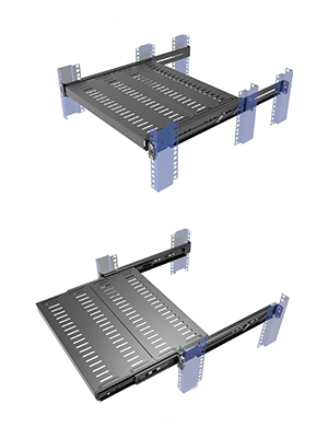 1U 4-Post Server Rack Shelf