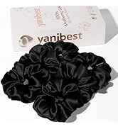 Yanibest 100% Mulberry Silk Scrunchies for Hair Care, No Damage Silk Hair Ties for Women and Girl...
