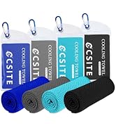 CSITE 4 Pack Cooling Towels (47"x12") for Neck and Face, Ice Towel for Hot Weather, Soft Breathab...