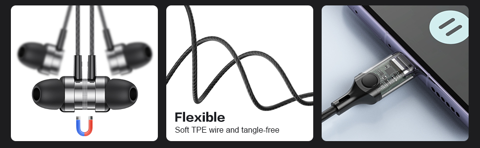 usb c headphones;usb c earphones;usb c earbuds wired;wired usb c headphones;type c headphones wired