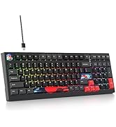 Owpkeenthy Wired 96% Gasket Mounted Mechanical Gaming Keyboard Hot Swappable, 99 Keys Programmabl...