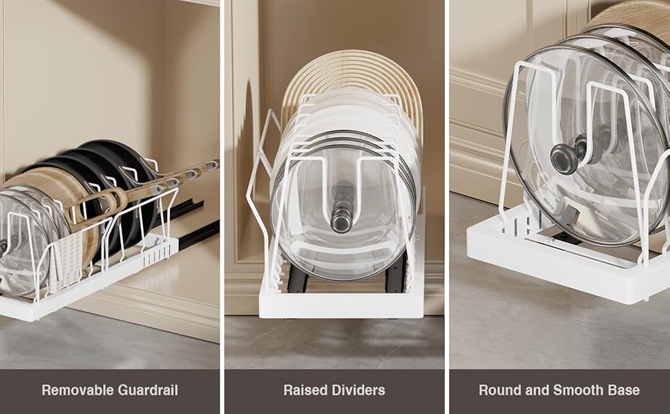 pan rack organizer for cabinet