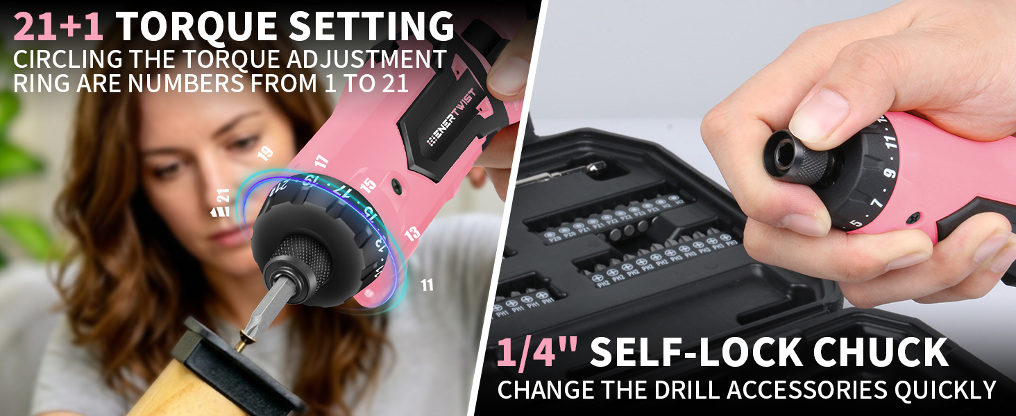 8v pink electric screwdriver