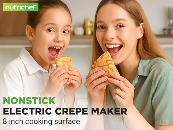 cooktop electric griddle plate hot crepe maker countertop kitchen nutrichef nonstick cooking