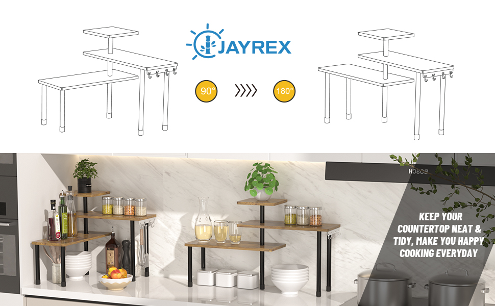 JAYREX CORNER COUNTERTOP SHELF