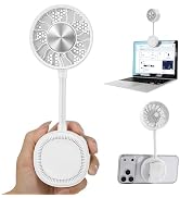 Blissfuhue Magnetic Phone Fan with Ice Cooling, 3-in-1 Clip on Fan & Phone Stand, Rechargeable Mi...