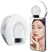 Blissfuhue Portable Ring Light for Phone,3 Color Modes Clip On LED Light,Selfie Light for iPhone ...